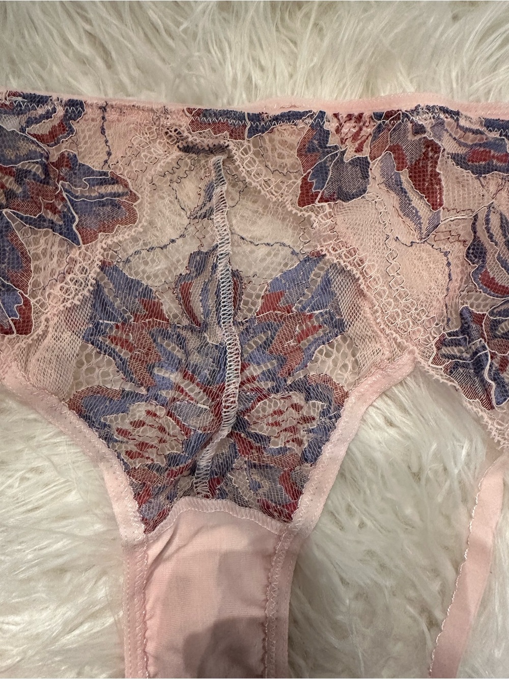 NWT Cosabella Paradiso Ouvert Bikini Pink Lilly Luzerne Blue Large PARAD0521 - Picture 4 of 7